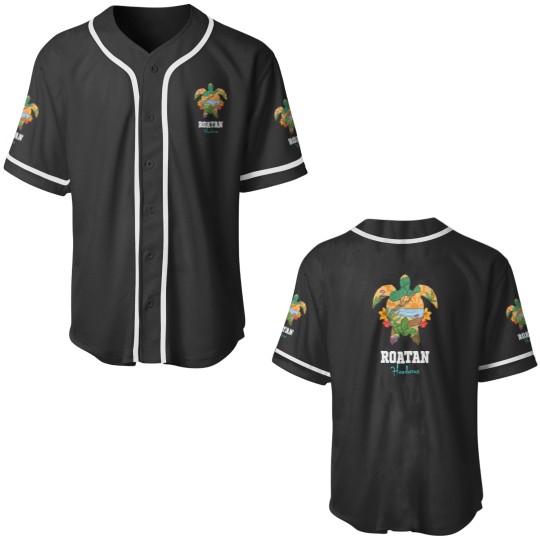 Discover Roatan Bay Islands Honduras Turtle Souvenir Baseball Jerseys