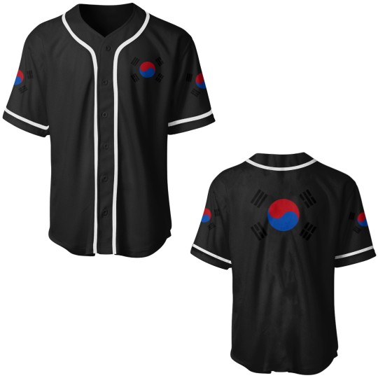 Discover KOREAN FLAG OF KOREA Novelty Men Women Kids Gift Baseball Jerseys
