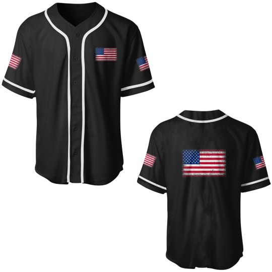Discover US Flag Fourth of July American Baseball Jersey