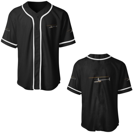 Discover Robinson R44 Helicopter Minimal Baseball Jerseys