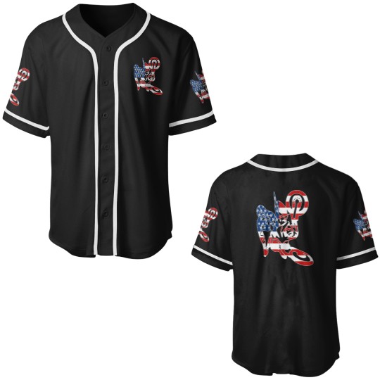 Discover MXON Motocross American Flag Dirt Bike USA Silhouette USON Design Baseball Jerseys