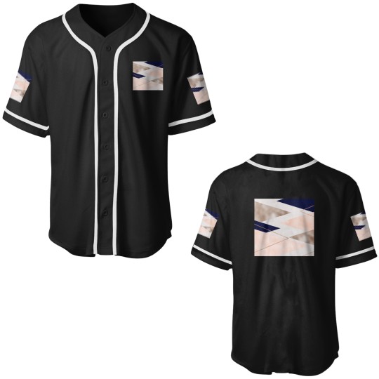 Discover Rose gold french navy geometric Baseball Jerseys