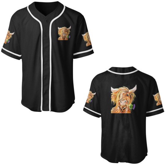 Discover highland cow highland cattle cow Baseball Jerseys