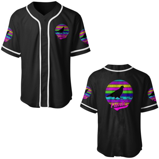 Discover Pigeons Playing Ping Pong Neon Vintages Sunset Baseball Jerseys