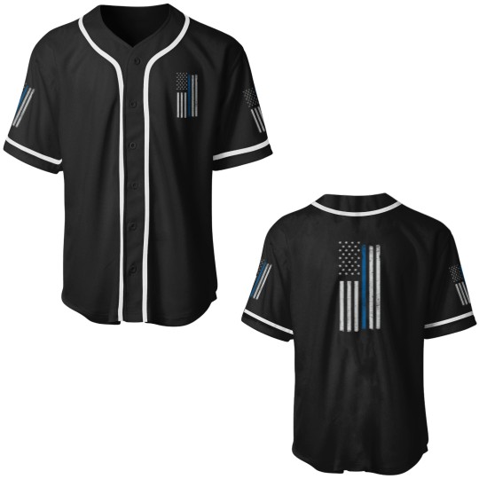 Discover American Flag Thin Blue Line Police Support Lives Matter US Baseball Jerseys