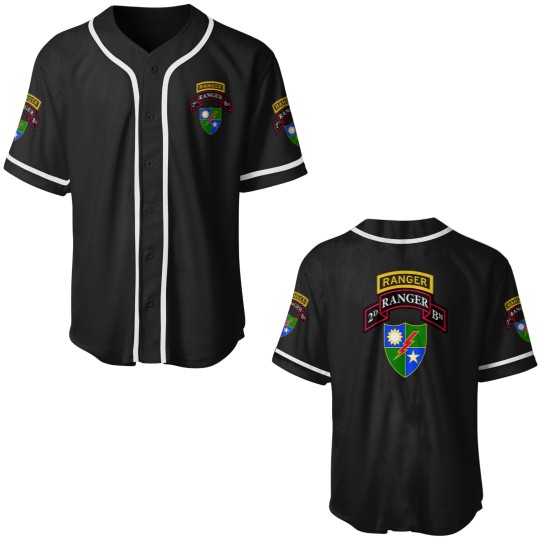 Discover US armyss Ranger 2nd Battalion BN Scroll Ranger Tab DUI Premium Baseball Jerseys