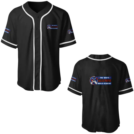 Discover Tre White Goalie Academy Baseball Jerseys