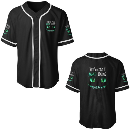 Discover Cheshire Alice Cat Were All Mad Here Baseball Jerseys