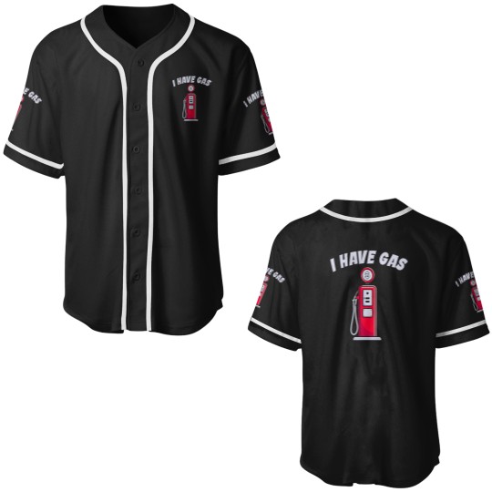 Discover I Have Gas Funny Gas Pump Baseball Jerseys
