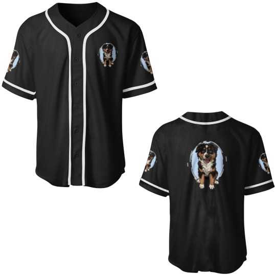 Discover Smiley Aussie Pup Baseball Jerseys