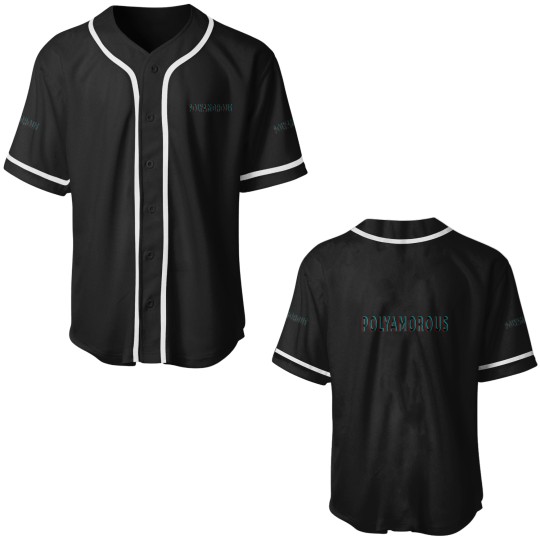 Discover Polyamorous Slogan 3D Anaglyphic Effect Baseball Jerseys