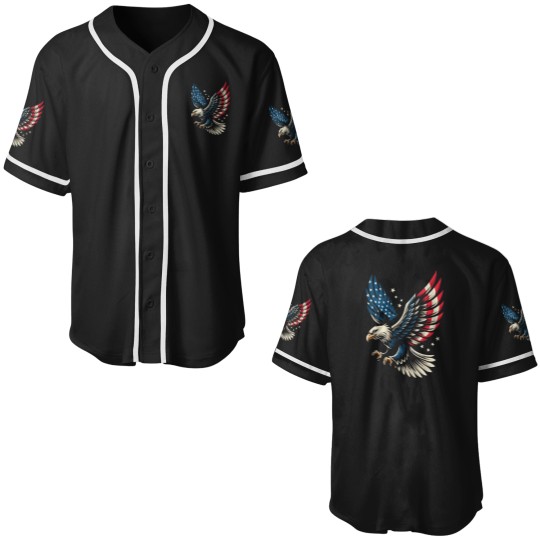 Discover Bald Eagle Patriotic American Flag 4th Of July Baseball Jerseys