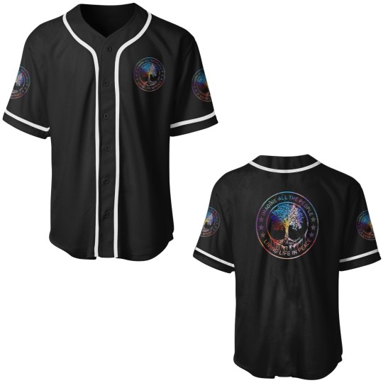 Discover All The People Imagine Living Life In Peace Art Tree Baseball Jerseys