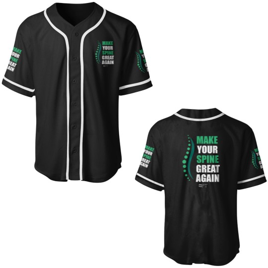 Discover Physical Therapists Funny Gifts PT Make Your Spine Great Again Essential Baseball Jerseys