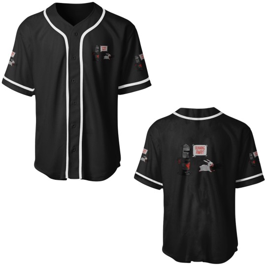 Discover The Black Night Vs The White Rabbit Essential 1 Baseball Jerseys