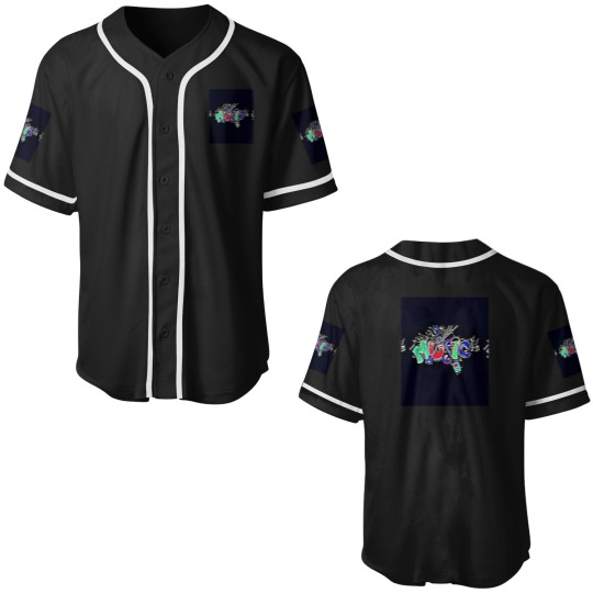 Discover Music Black  Colorful Text 5132 Baseball Jerseys