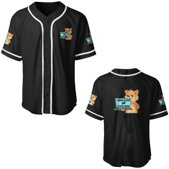 Discover Correlation Causation Funny Data Science Gift Baseball Jerseys