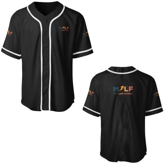 Discover MILF Man I Love Football Illustration Typographic Design Baseball Jerseys
