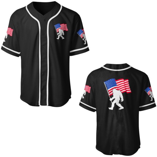 Discover bigfootss weaving USA flag patriotism 4th July Baseball Jerseys