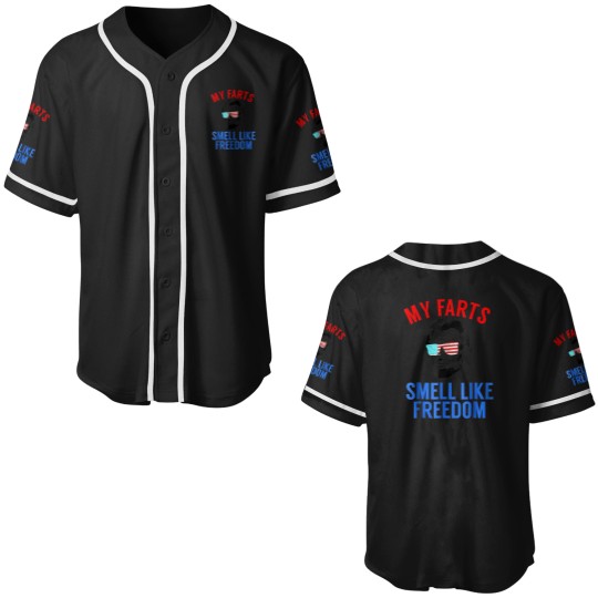 Discover Funny Abe Lincoln July 4th My Farts Smell Like Freedom Baseball Jerseys