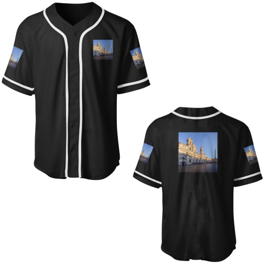 Discover Sant Agnese Church At Dawn In The Piazza Navona - Rome Italy 859 Baseball Jerseys