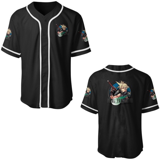 Discover Final Fantasy Vii Cloud Logo Baseball Jerseys