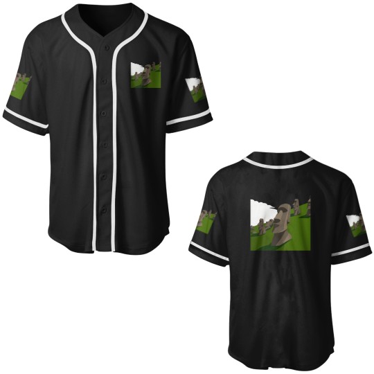 Discover eater iland moai tatue landmark deign vector Baseball Jerseys