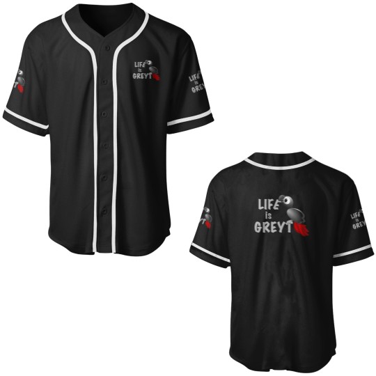 Discover African Grey Parrot Life is Greyt - Great Baseball Jerseys