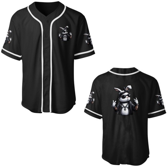 Discover Cool Hipster Pop Star Gangster Bunny Baseball Jerseys