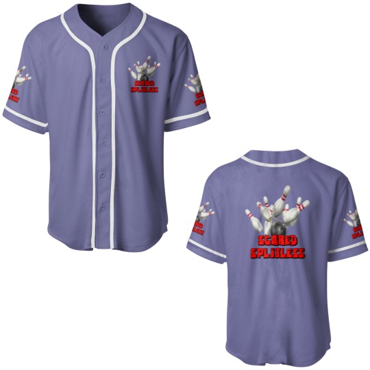 Discover Bowling Team Scared Splitless Baseball Jerseys