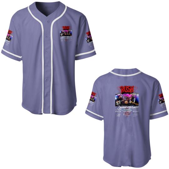 Discover 55 Years RUSH Band 1968-2023 Signatures Baseball Jerseys