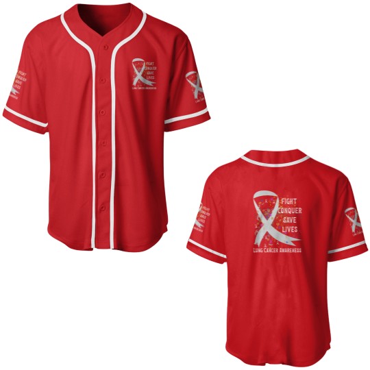 Discover Lung Cancer - Lung Cancer Awareness - Baseball Jerseys