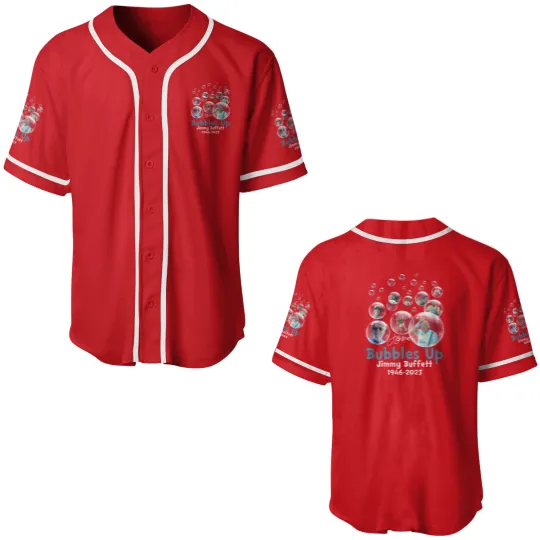 Discover Rare Jimmy Buffett 1946 2023 Bubbles Up Thank  You Memories Black Baseball Jerseys