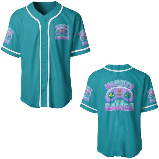 Discover Mommy's Little Gamer Video Gaming Baseball Jerseys