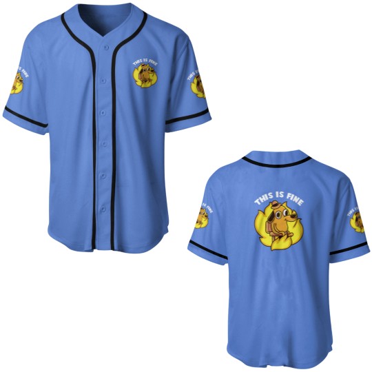 Discover This Is Fine Internet Meme Baseball Jerseys