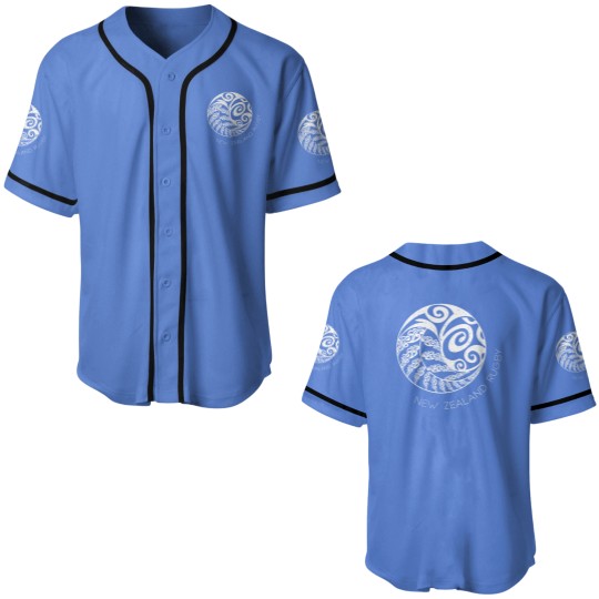 Discover New Zealand Rugby (Design On Back) Maori Inspired Baseball Jerseys