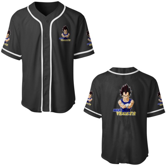Discover Dragon Ball Vegeta and Bulma Couples Design (Her Vegeta) Baseball Jerseys