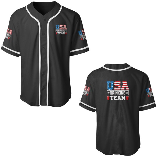 Discover USA Drinking Team Funny Drinking Beer Lover Gift Baseball Jerseys