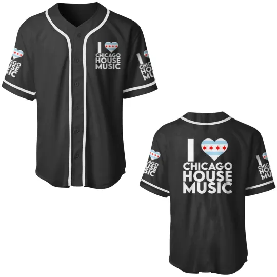 Discover I Love Chicago House Music 2EDM DJ Baseball Jerseys