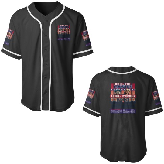 Discover Kid Rock and Jason Aldean 2024 Concert Baseball Jerseys for Fans