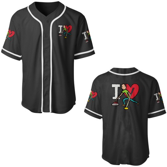 Discover I Love Curling Baseball Jerseys