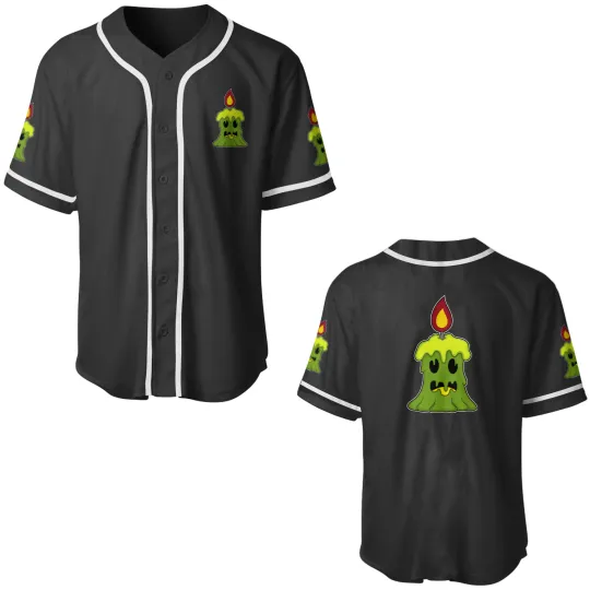 Discover Halloween Candle Halloween Baseball Jerseys