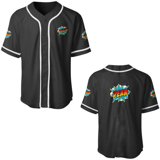 Discover Kids Boys Dean Name Comic Book Superhero Baseball Jerseys