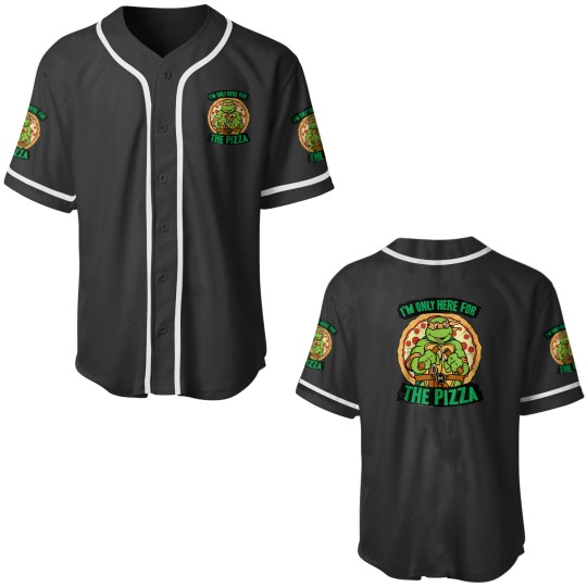 Discover Funny Teenage Turtles Only Here For The Pizza Baseball Jerseys