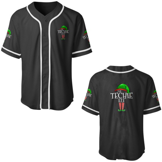 Discover The Techie Elf Family Matching Group Christmas Gift Funny Baseball Jerseys