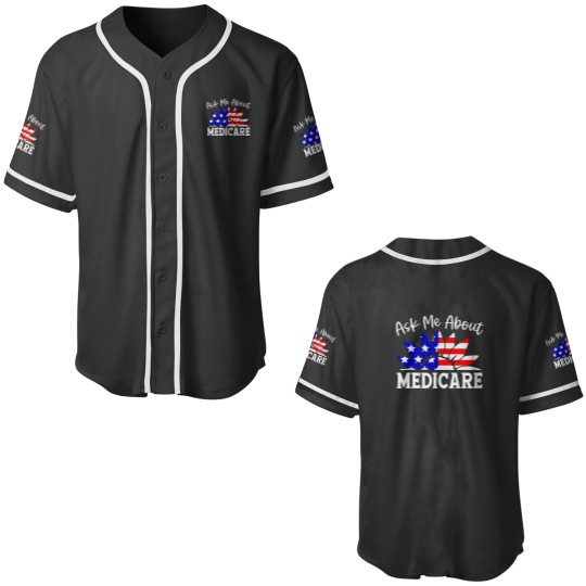 Discover Ask Me About Medicare Health Insurance Consultant Women 1 Baseball Jerseys