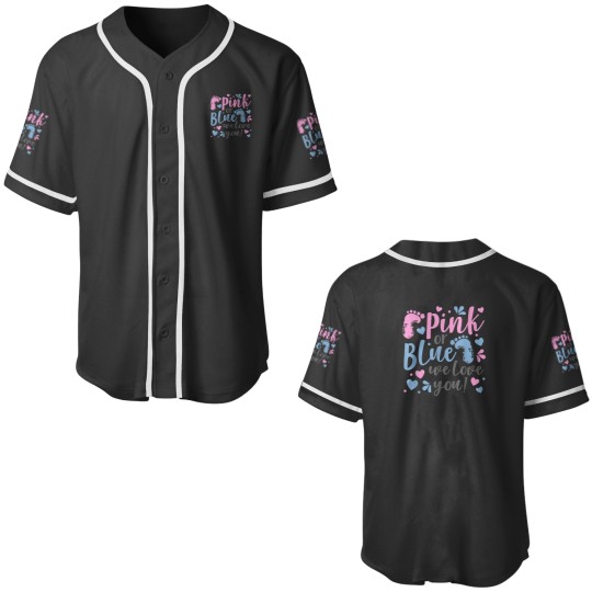 Discover Pink or Blue We Love You Baby Shower Baseball Jerseys