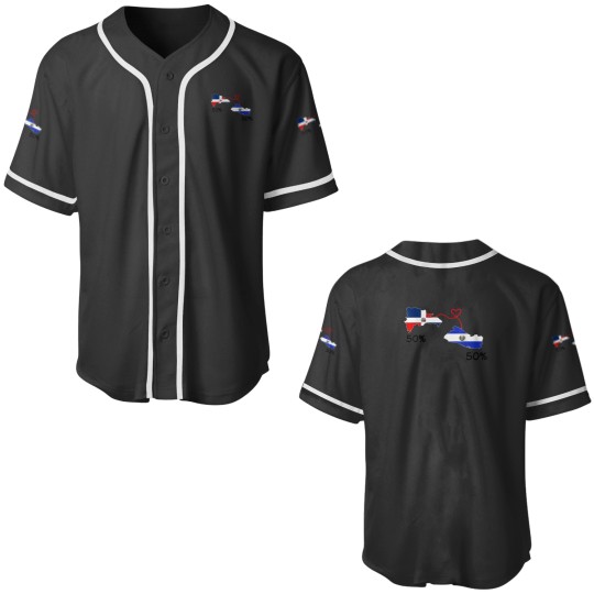 Discover Half Dominican Half Salvadoran Flag Map Love Salvadoran RD 4457 Baseball Jerseys