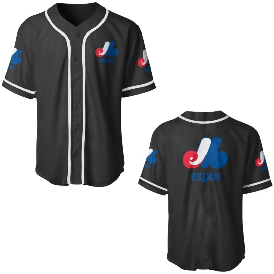 Discover Les Expos de Montréal Stacked Logo 1 Baseball Jerseys