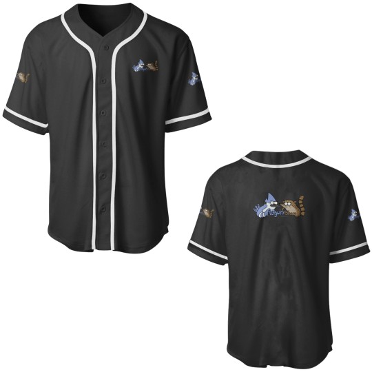 Discover Regular Show Mordecai and Rigby Tattoo Art Baseball Jerseys